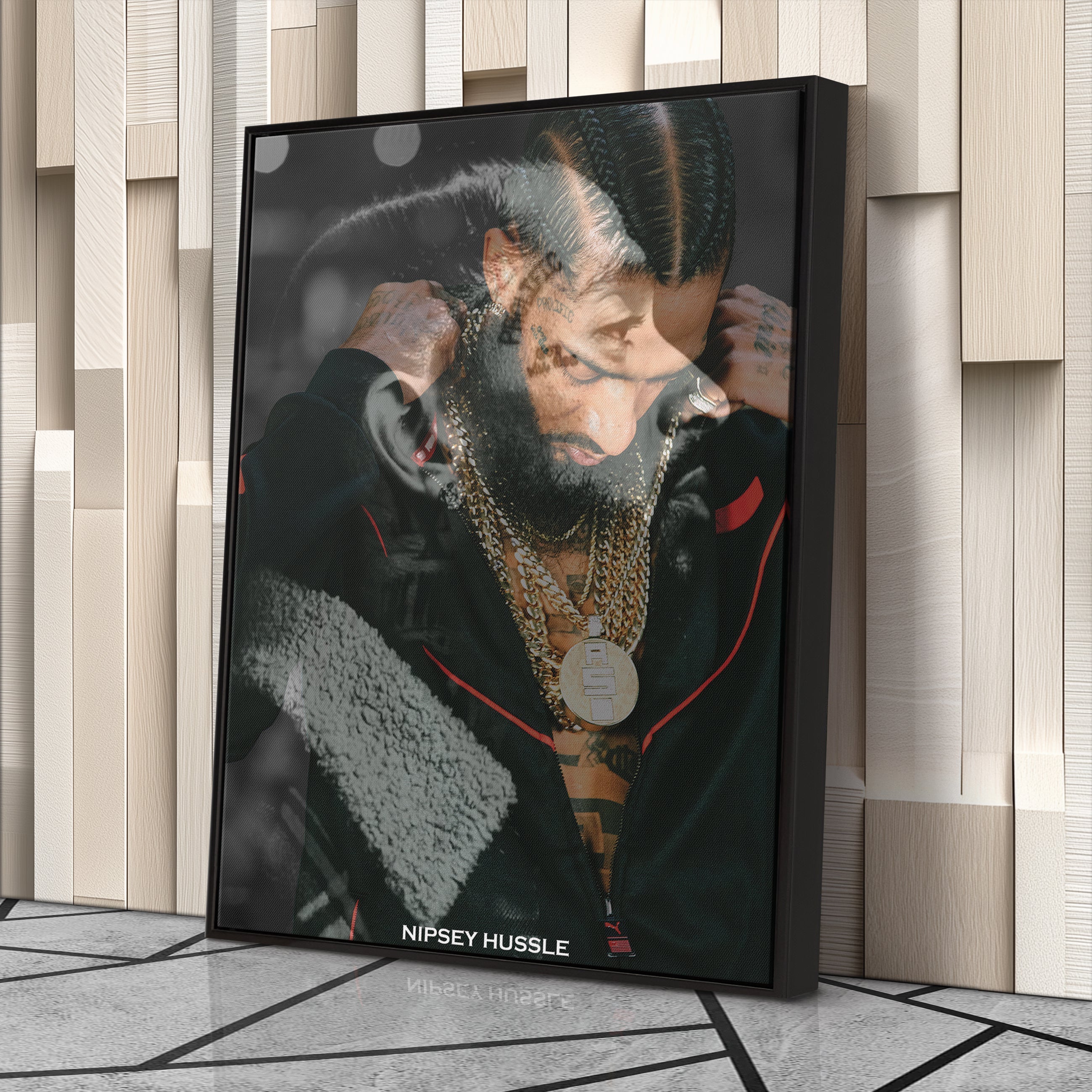 Nipsey Hussle Canvas – Rap Legend Wall Art for Studio Decor