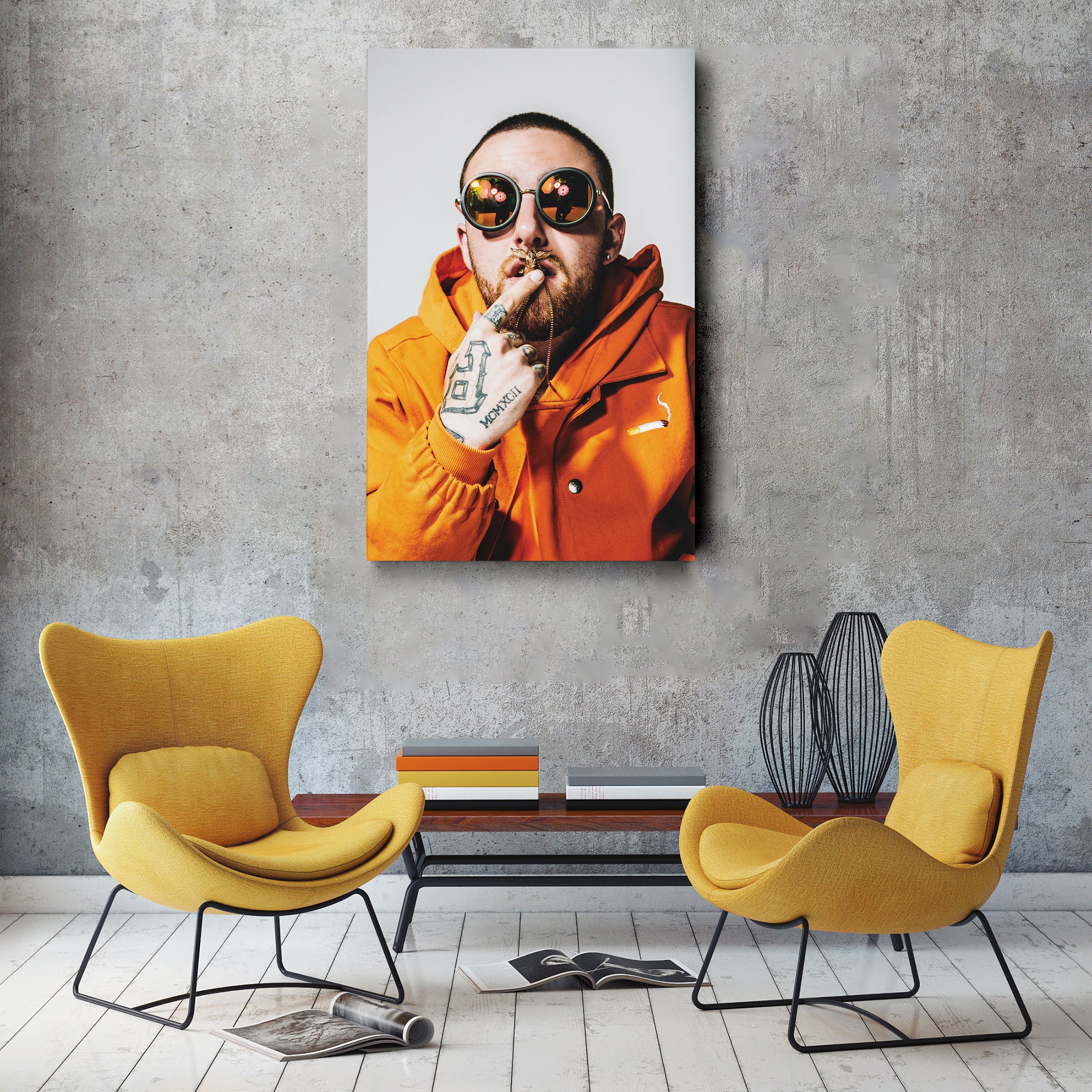 Mac Miller Canvas – Rap Icon Wall Art for Studio Decor