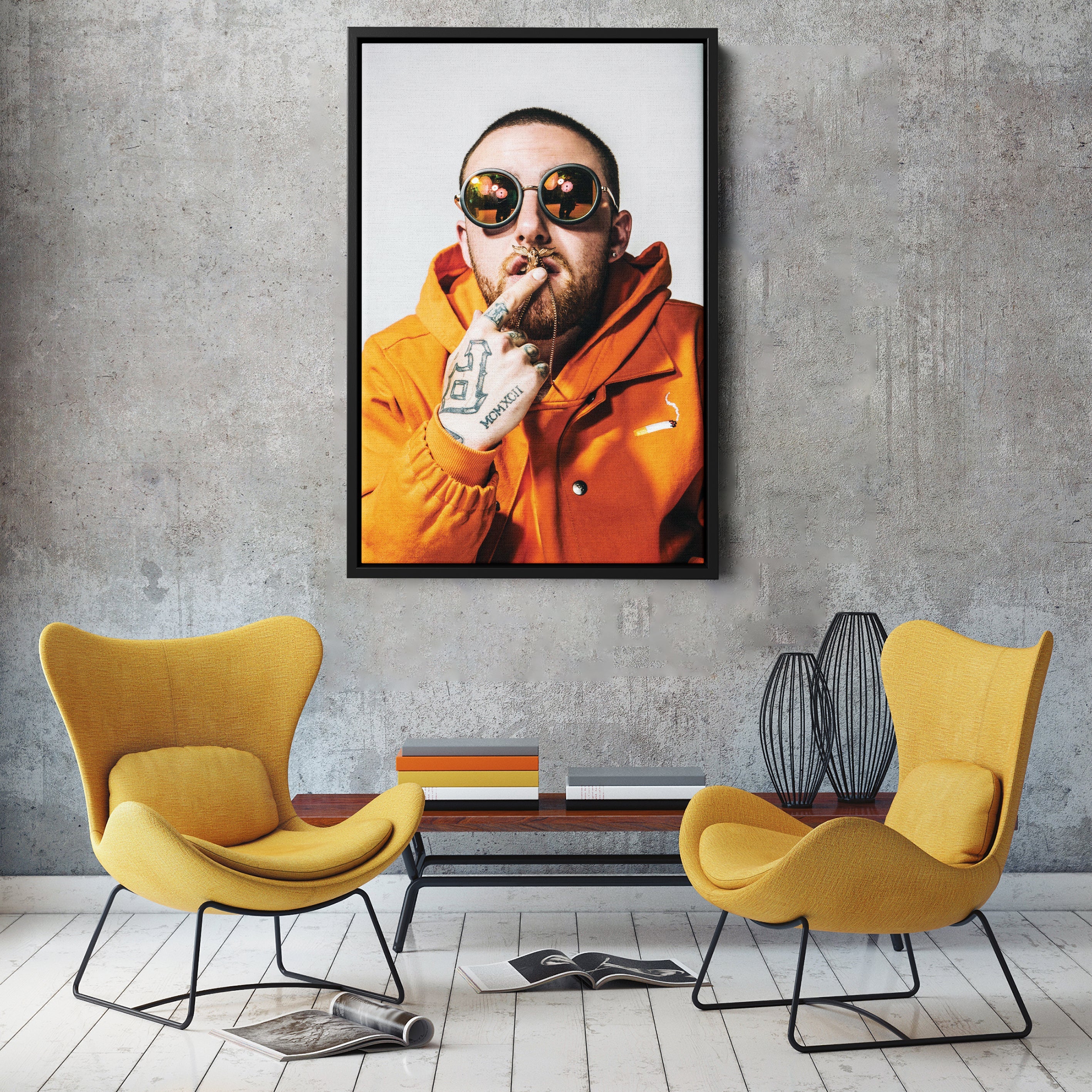 Mac Miller Canvas – Rap Icon Wall Art for Studio Decor