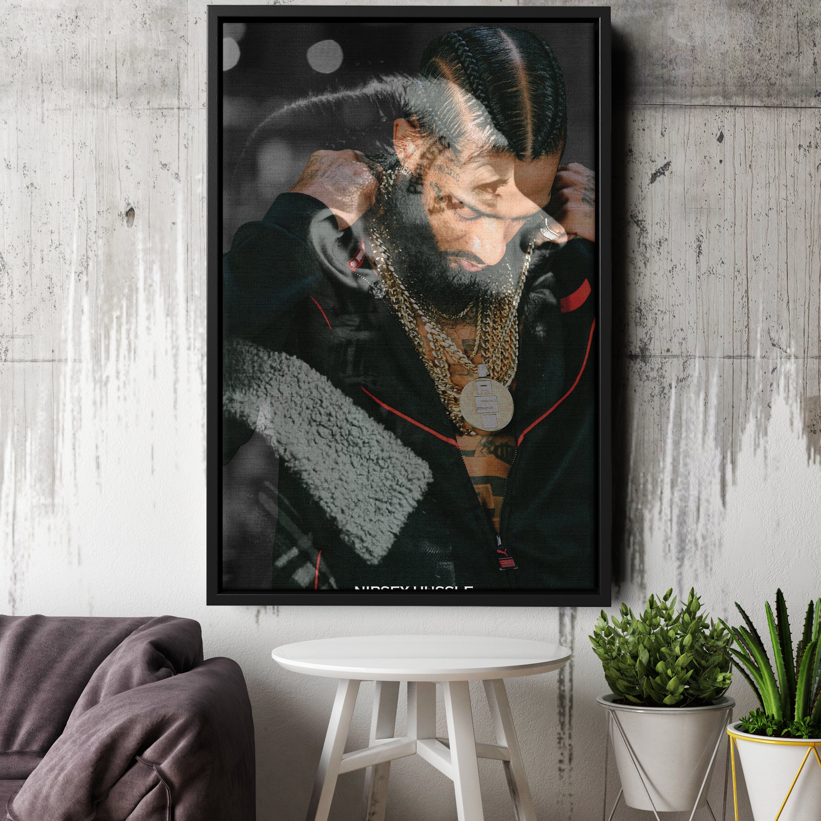 Nipsey Hussle Canvas – Rap Legend Wall Art for Studio Decor